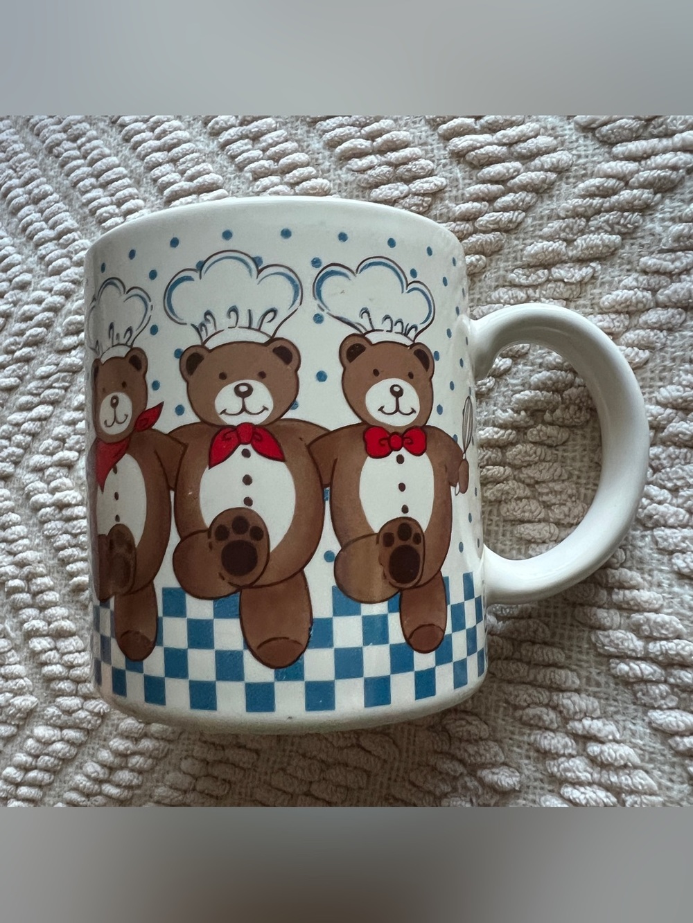 Vintage B&D Dancing Baker Teddy Bear Mugs Cups Barth And Dreyfuss 1980s